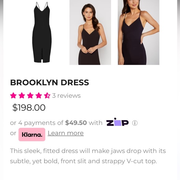 Likely dress with front slit - Picture 5 of 8